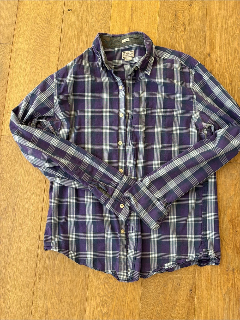 JCrew | Slim L | Purple Plaid Long-Sleeve Shirt